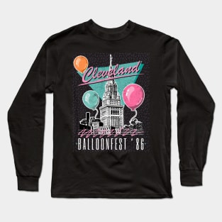 Cleveland Balloonfest 86 // Retro Design Long Sleeve T-Shirt